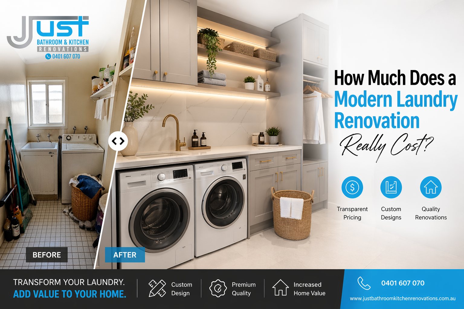 modern laundry renovation design cost